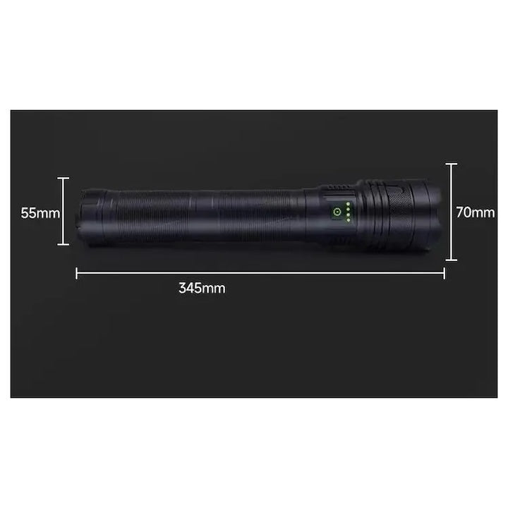 Lanternă Metalică Profesională cu rază de acțiune 3000m și acumulator 30.000mAh CB-X119