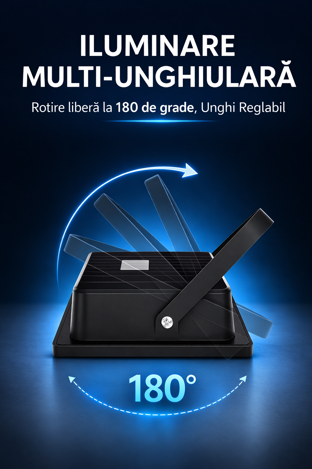 Proiector 100W cu Panou Solar Jortan