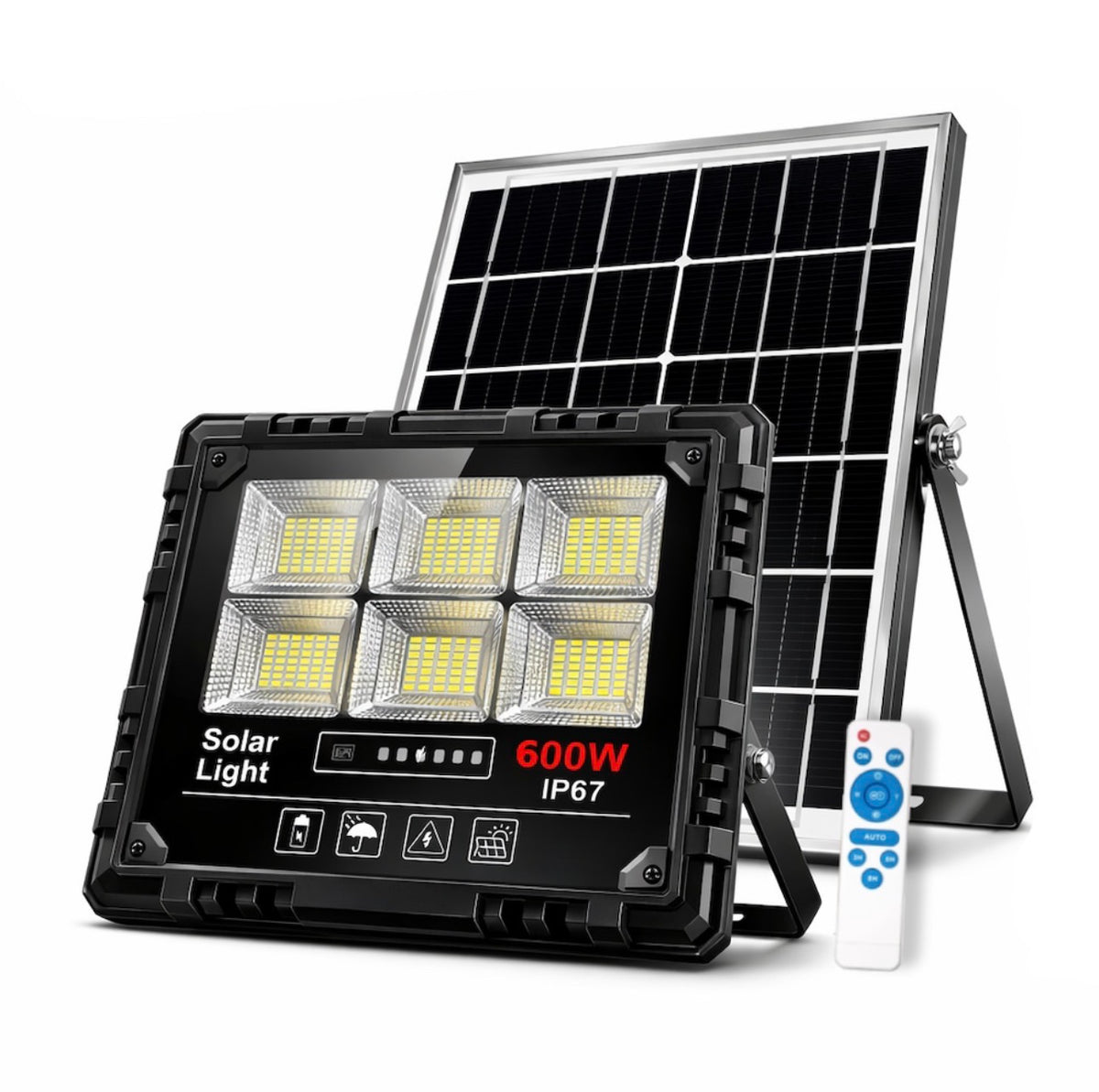 Proiector 600W cu Panou Solar Jortan Carcasă Metalică