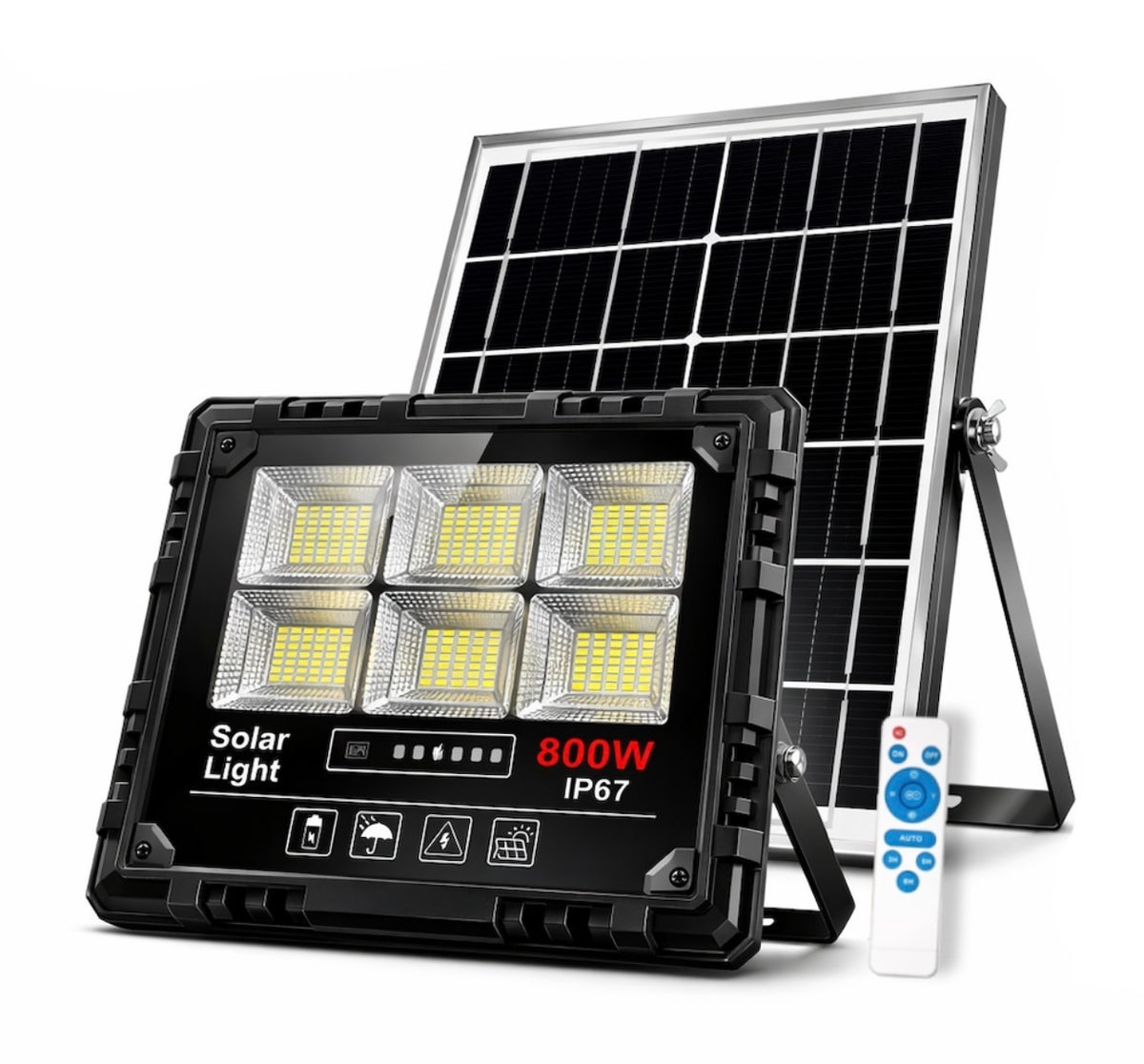 Proiector 800W cu Panou Solar Jortan Carcasă Metalică