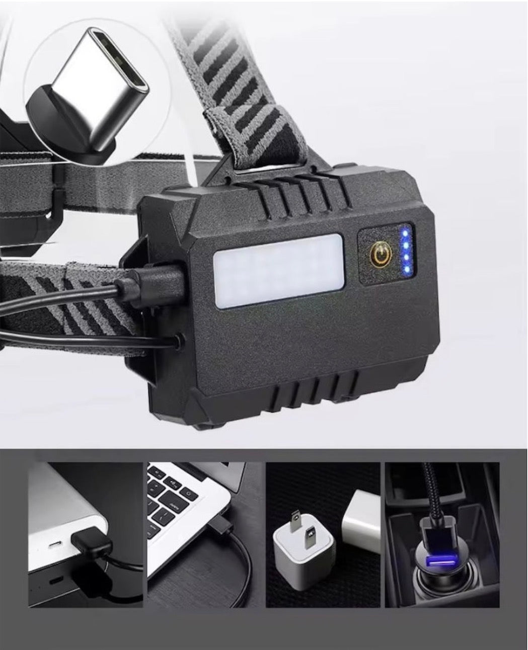 Lanternă de cap profesională cu rază de acțiune 1000m și acumulatori de 26.400mAh CB-T701A