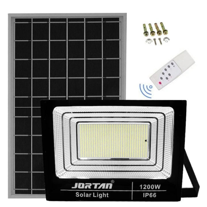 Proiector 1200W cu Panou Solar Jortan