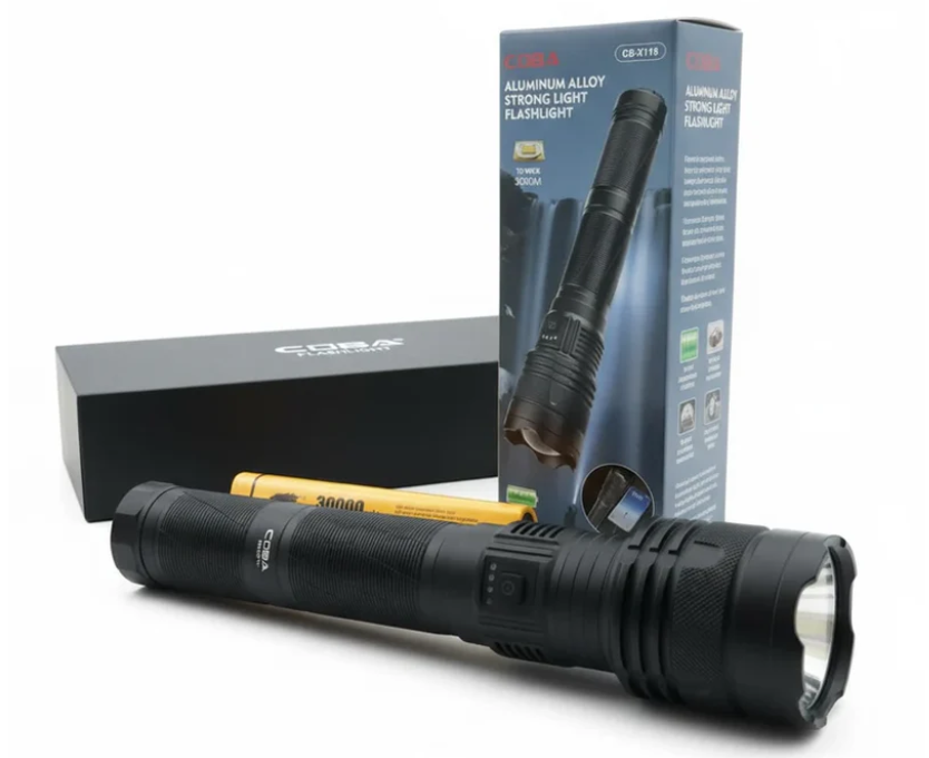 Lanternă Metalică Profesională cu rază de acțiune 3000m și acumulator 30.000mAh CB-X119