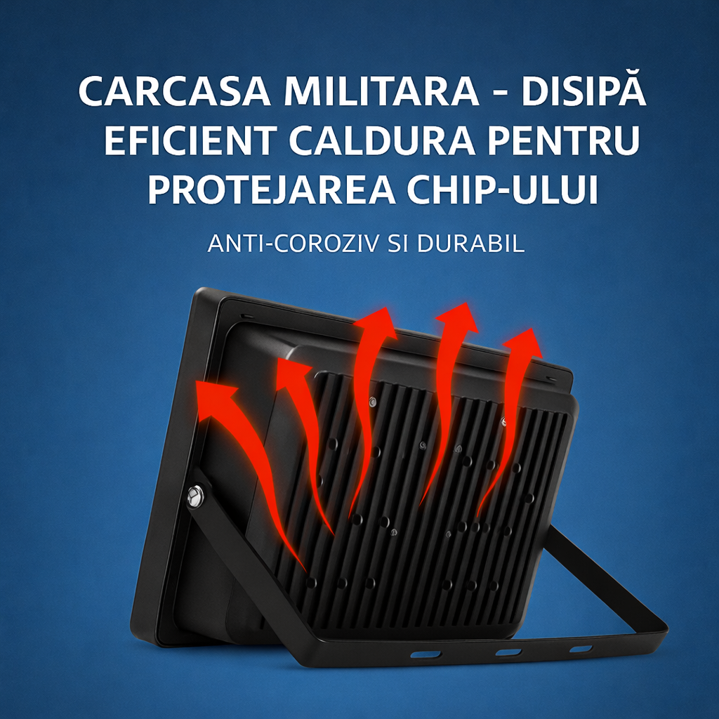 Proiector 100W cu Panou Solar Jortan