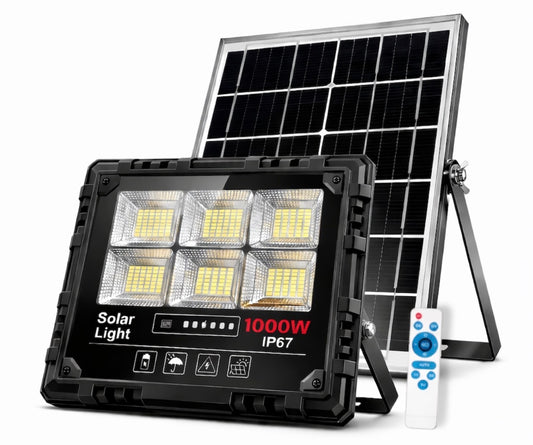 Proiector 1000W cu Panou Solar Jortan Carcasă Metalică