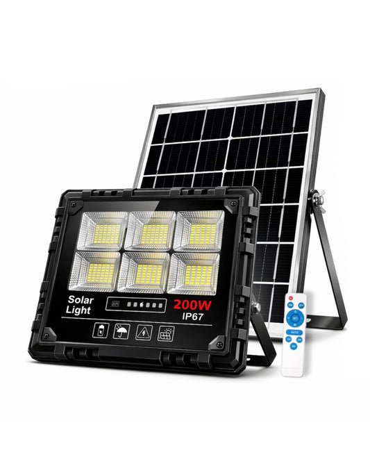 Proiector 200W cu Panou Solar Jortan Carcasă Metalică