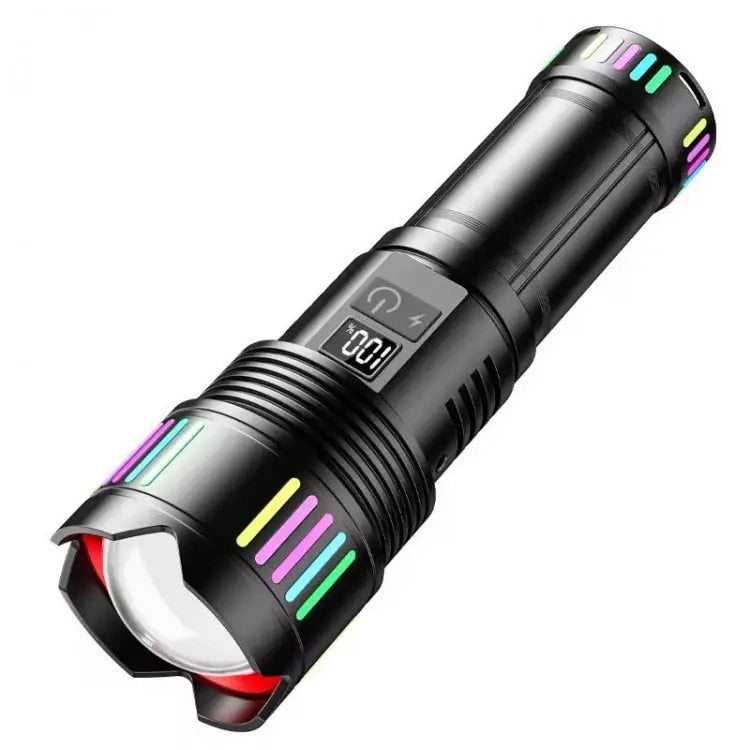 Lanternă Metalică Profesională cu rază de acțiune 3000m și acumulator 35.200mAh CB-802-1