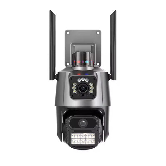 Cameră de Supraveghere Dublă Jortan Wi-Fi, IP66, Rotativă
