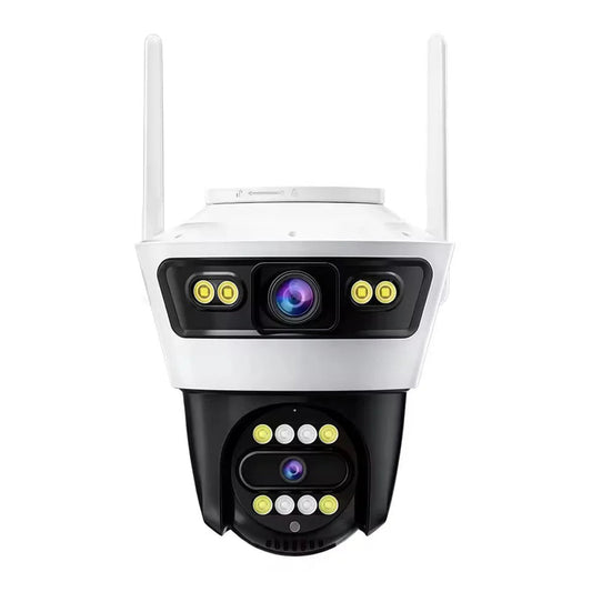 Cameră de Supraveghere Dublă Jortan Wi-Fi, IP66, Rotativă